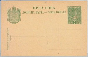 65995 - MONTENEGRO - POSTAL HISTORY - STATIONERY CARD - P32-