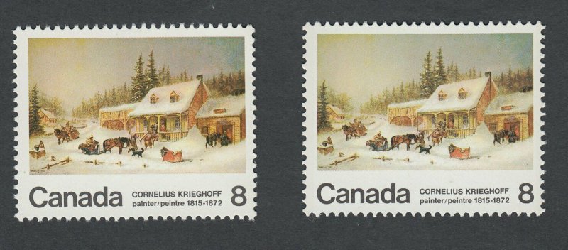 Variety = Blacksmith's shop = Canada 1972 #610 & 610p MNH  [ec17]