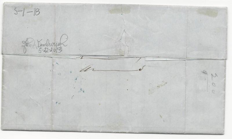 CSA Scott #1 Stone 1 on Cover Blue Petersburg, VA CDS December 1, 1861 Letter