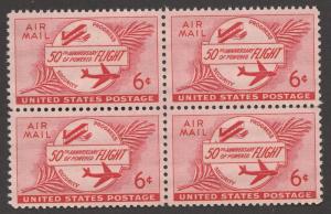 US C47 Airmail Powered Flight 6c block 4 MNH 1953