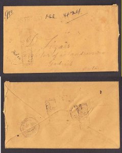 Canada-Covers #3750c-stamp removed-Huron Cnty-Winthrop,Ont single broken circle