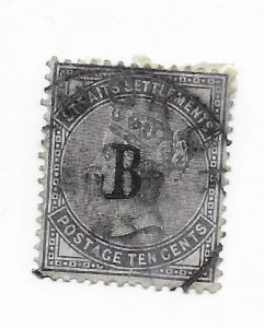 Straits Settlements #18 Used - Stamp - CAT VALUE $110.00