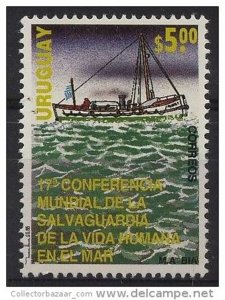 SHIP BOAT RESCUE LIFEGUARD CONGRESS URUGUAY Sc#1572 MNH STAMP