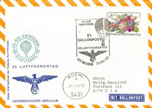 Austria Österreich balloon post air mail Ballonpost used no. 51