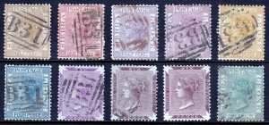 SIERRA LEONE — SCOTT 11-20 (SG 16//37) — 1876-96 QV SET — USED — SCV $106.00