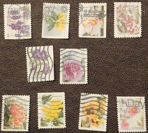 US Scott # 5727-5736; ten used (60c) Snowy Beauty, 2022; VF/XF; off paper