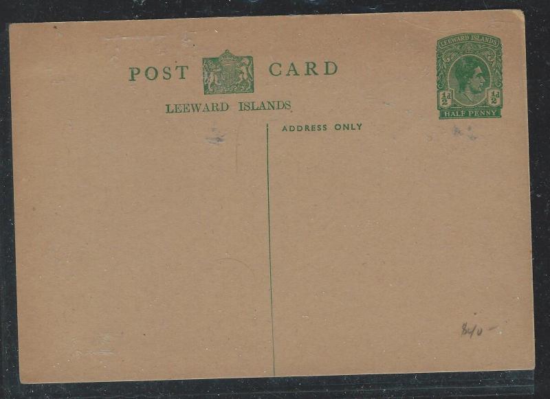 LEEWARD ISLANDS  (P806B) KGVI 1/2D PSC UNUSED