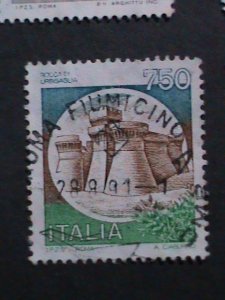 ​ITALIY-1980 VERY OLD ITALY FAMOUS CAST;ES USED STAMPS LARGE SETVERY FINE WE S