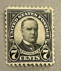 Scott#: 639 - William McKinley 7c 1927 MNHOG single stamp - Lot 4