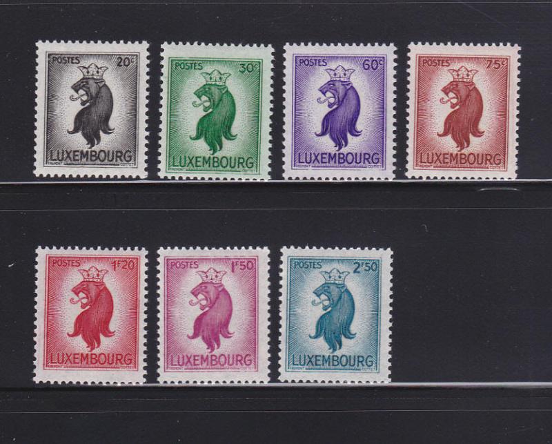 Luxembourg 235-241 Set MNH Lion (C)