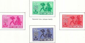 Vietnam #132-135 World Refugee Year set complete  (MLH)  CV $2.45