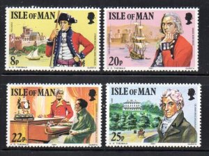 Isle of Man Sc 193-196 1981 Capt Wilks stamp set mint NH