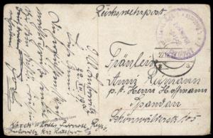 German 1919 Freikorps Grenzschutz Ost Ratibor Poland Feldpost Cover 87314