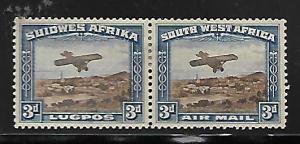 SOUTH WEST AFRICA C5 NO GUM MONOPLANE OVER WINDHOEK PAIR