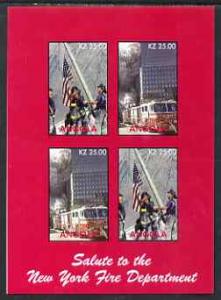 Angola 2002 Salute to the New York Fire Department imperf...