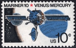 SC#1557 10¢ Mariner 10, Venus and Mercury (1975) MNH