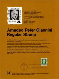 US SP302 Giannini 1400 Souvenir Page FDC