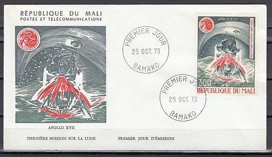 Mali, Scott cat. C202. Apollo XVII. Lift off issue. First day cover.