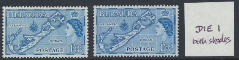 Bermuda SG 145-145a Die I  SC # 156 MVLH see scans 