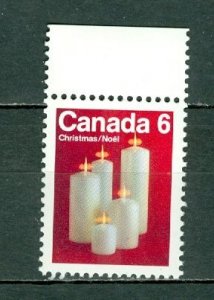 CANADA 1972 CHRISTMAS-CANDLES #606p WINNIPEG TAG.  MARGIN STAMP MNH...$0.40