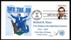 1995 Richard M. Nixon Sc 2955 Catfish 1st cachet signed numbered