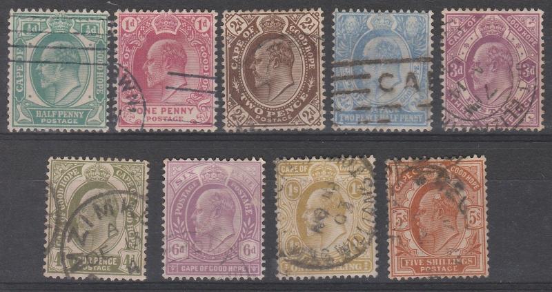 CAPE GOOD HOPE 1902 KEVII SET USED