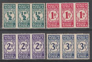 SOUTH AFRICA 1943 POSTAGE DUE BANTAM SET MNH **