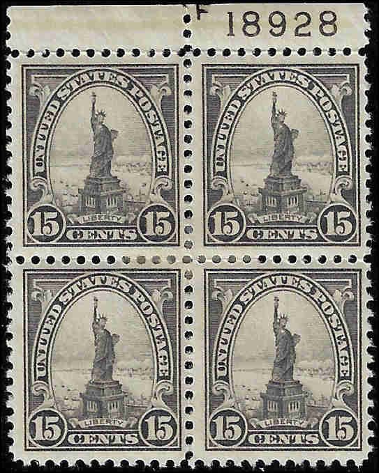 566 Mint,OG,HR... Block of 4... SCV $70.00... with Plate#