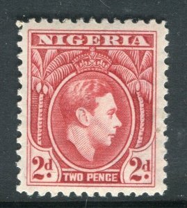 NIGERIA; 1938 early GVI portrait issue fine Mint hinged Shade of 2d. value