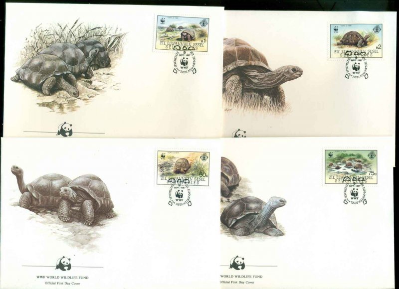 Seychelles ZES 1987 Tortoises 4xFDC lot51668
