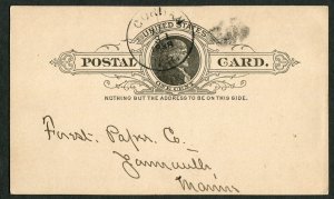 1888 Gorham NH to Yarmouth ME Postal Card Forest Paper Co Lumber Slabs Jewett