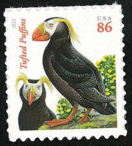 US 4737A Tufted Puffins 86c single MNH 2013