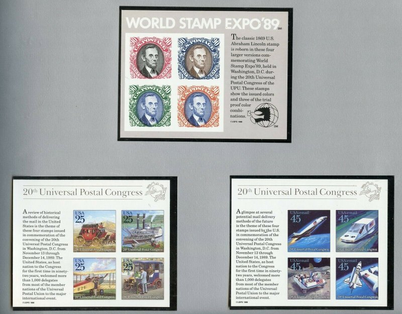 UNITED STATES UPU 20TH CONGRESS COLLECTOR FOLDER W/ ALL THE STAMPS AS SHOWN 