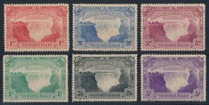 RHODESIA 1905 Victoria Falls set 1d to 5/-.