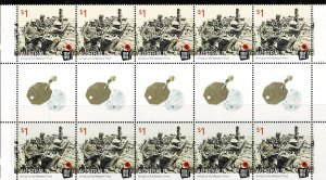 AUSTRALIA 2016  ARRIVAL ON THE WESTERN FRONT GUTTER STRIP MNH