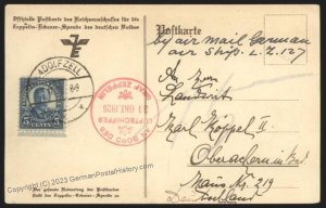 USA 1928 Germany Graf Zeppelin 5c Grant RADOLFZELL DROP Mi8I Bordpost Cov 112516