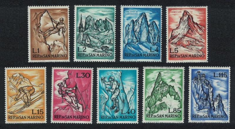 San Marino Mountaineering 9v SG#669=678 SC#519=528