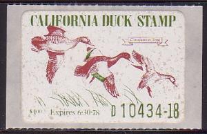 California #7 1977 Hunting Permit Stamp MNH