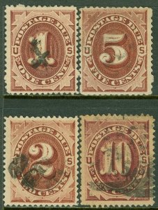 EDW1949SELL : USA 1884 Scott #J15-16, J18-19 Used. Fresh. Catalog $98.00.