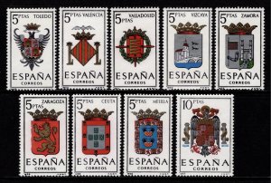 Spain 1966 Arms of Provincial Capitals, Set [Mint]