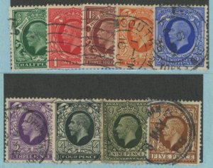 Great Britain #210-218  Single