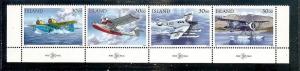 Iceland 776a MNH 1993 Seaplanes Strip of 4