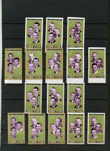AJMAN 1971 SPACE RESEARCH/APOLLO CREWS 2 SETS OF 8 STAMPS PERF. & IMPERF. MNH