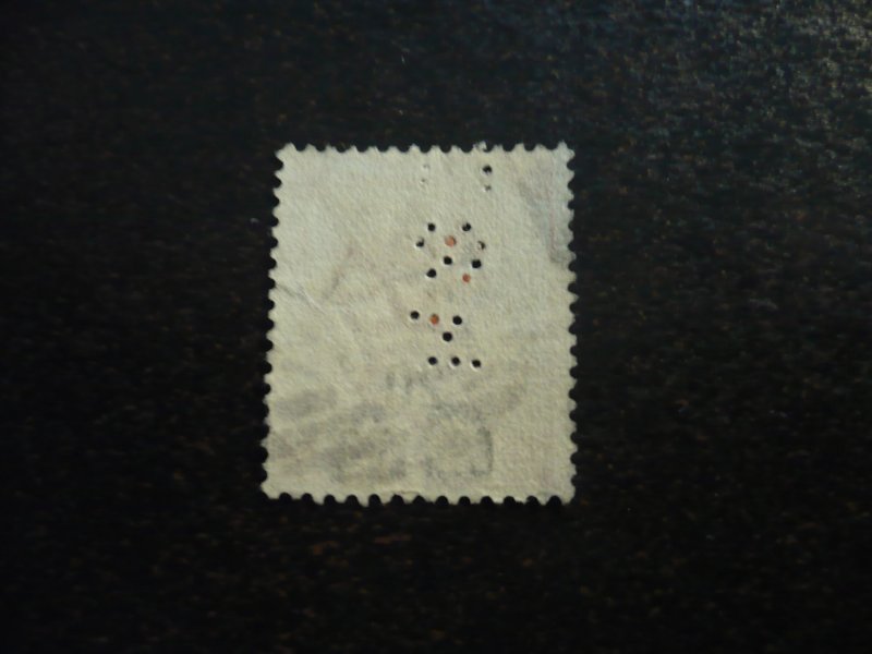 Stamps - Hong Kong - Scott# 51 - Used Perfin Part Set of 1 Stamp