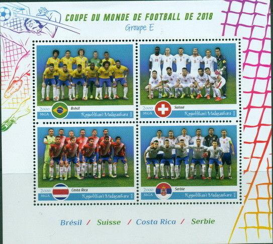 World Cup FIFA Football Soccer 2018 Russia Madagascar 8 MNH sheets stamp set