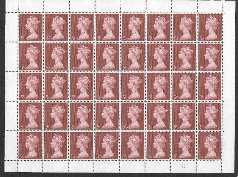 1969 machin hi-value sheet set - Complete set of 4 values UNMOUNTED MINT/MMH