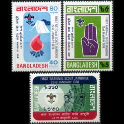 BANGLADESH 1978 - Scott# 136-8 Scouts Set of 3 NH