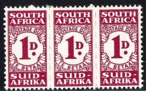 South Africa 1943 Postage Due Stamps #J31/SG D31 MH F-VF SG Cat $12.50