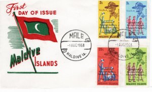 Maldives 1968 Sc 278-81 FDC