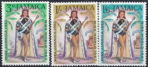 Jamaica 205-07 MH 1965 Miss Jamaica (ad2306)